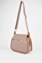Women's 3-Compartment Snap Closure Long Strap Crossbody Shoulder Bag - 6