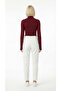 Women's 2-Piece Burgundy & White Finger-Detailed Semi-Turtleneck Blouse Opportunity Package - 3