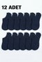 Men's Navy Blue 12-Piece Ballerina Invisible Socks (39-44) - 3