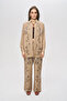 Women's Oriental Bird and Floral Beaded Oversized Shirt - 3