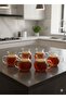 Set of 6 Striped Keyfi Ala Borosilicate Glass Tea Cups 200 ml (Striped Keyfi Ala Tea Cup) - 5