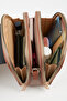 Women's 3-Compartment Snap Closure Long Strap Crossbody Shoulder Bag - 4