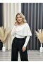 New Product Ottoman Fabric Women's Blouse with Ruffles and Accessory Details - 5