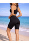 High-Waisted, Side-Gathered, Over-The-Knee Sports Leggings