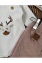 Quilted Beret Turtleneck Badi Winter 3-Piece Baby Boy Salopet Set - 3