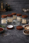 6-Piece Acacia Lid Glass Spice Jar Set – Leak-Proof Lid, Minimalist Design, 300 ml - 2