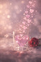 400 ml Heart Patterned Glass Mug Transparent Tea Coffee Cup with Handle Aesthetic Design - 7