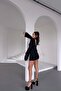 Fit Boucle Backless Mini Knitwear Dress Av3389 - 5