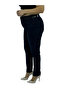 Plus Size Denim Shaping / Sculpting Belted High Waist Pipe Leg Women's Trousers - 5