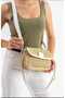 Women's Straw Chain Strap Crossbody Shoulder Bag White