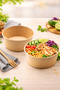 Kraft Salad Bowl with PET Lid | 750 ml -300 Pieces | Food-Grade, Biodegradable & Eco-Friendly