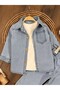 Lycra Denim Shirt Pants Short Sleeve T-Shirt Seasonal Kids and Baby Boy Set - 4