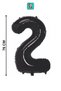Black Color 2 Number Foil Balloons 76 cm Birthday Party Decoration - 2