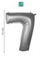 Silver Color 7 Number Foil Balloon 76 cm Birthday Party Decoration - 2