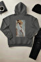Curiosity of a Cat - Unisex Hooded Kangaroo Pocket 3 Thread Puff (with Fleece Inside) Sweatshirt