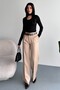 Women's Palazzo Pants with Belt |   High Waist Wide Leg Casual Double Belt Design - 2