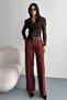 Women's Palazzo Pants with Belt |   High Waist Wide Leg Casual Double Belt Design - 2