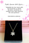 Stone Snowflake Pendant with Meaning Card 316L Steel Necklace Gift for Lover - 3