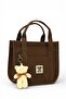 Buzi Fabric Teddy Bear Crossbody Bag with Column Strap
