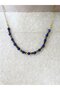 Natural Stone Lapis Hematite Natural Stone Women's Natural Stone Necklace Euk52Lps - 2