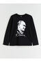 Rmz Gi̇yi̇m Farkiyla Zero Roba Collar Ataturk Printed Boys' T-Shirt - 3