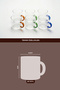 Set of 6 Glass Espresso Cups with Colored Handles - 95 ml 2X(Orange, Green, Blue) - 8