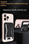 Magesafe Id Credit Card Earphone Holder Protective Wallet Case That Sticks Behind Cell Phones - 2