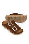 , Women's Genuine Leather Slippers 1611008Zm200 Tan - 4