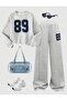 Girls/Adults Crewneck Sweatshirt and Stitched Loose-Leg Tracksuit Set - 3
