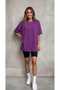 Unisex/Women's Purple Plain Oversize T-Shirt - Summer T-Shirt