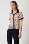 Floral Patterned Short Sleeve Blouse - 2