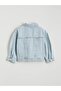 Shirt Collar Girls' Jean Jacket (S6) - 4