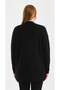 Women's Buttoned Oversize Pocketed Long Black Knitwear Cardigan - 5
