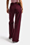 Women's Burgundy Color Lora 7S6-35 Loose Fit 100% Cotton Denim Jean - 3