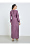 Women Purple Embroidered A-Line Jalabiya - 5
