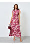Women Floral Print Sleeveless Midi Dress