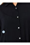Women Black Crinkle Oversized Shirt with Wide Leg Co-Ords - 3