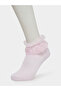 Pack of 4 - Girls Lace Trim Ankle Socks - 8