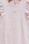 100% Cotton Baby Girl Openwork Gilet Bodysuit Dress Look Snap Fastener Bodysuit - 2