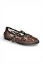Y726330115 Brown Mesh Pearl Detailed Mesh Women's Ballerinas - 6