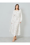 Women Floral Print Tiered Maxi Dress - 3