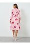 Women Pink Floral Print A-Line Midi Dress - 5