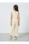 Girls White Embellished Top and Pleated Trousers Set - 5