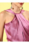 Women Pink Satin Sleeveless Top - 2