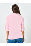 Women Pink Embroidered Polo T-Shirt - 4