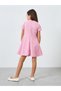 Girls Pink Tweed Knee-Length Dress - 4