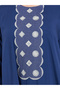 Women Blue Embroidered A-Line Jalabiya - 4