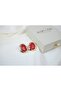 Bkp087 Glass Stone Gold Organic Shape Earrings (Length 30 mm)
