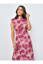 Women Floral Print Sleeveless Midi Dress - 2