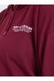 Women Plus Size Burgundy Slogan Hoodie - 3